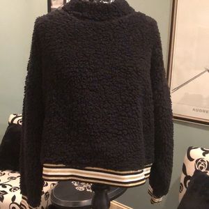 Sherpa mock neck pullover